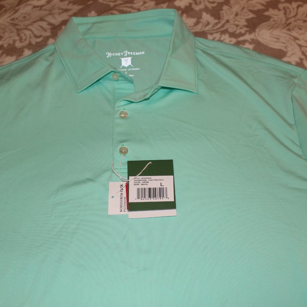 Hickey Freeman New Polo (light blue green) LARGE